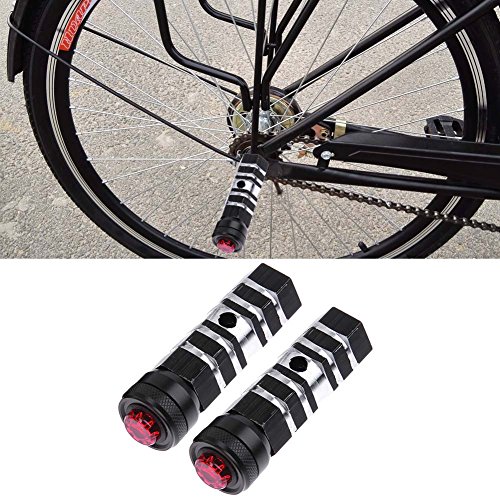 Broadroot lumière LED à pédale pour vélo Avant essieu arrière Pied de VTT Chevilles Repose-Pieds