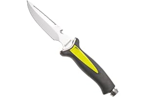 ABYSSTAR St-210 14,5 cm, Coltello subacqueo Unisex Adulto, Nero