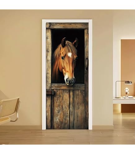 CBWRAW 3D Porte Stickers Muraux Papillon Fleur Blanche Murale PVC Auto-Adhésif Imperméable Amovible Art Stickers pour Salon Cuisine Chambre Salle Porte La Maison Décoration 77x200cm