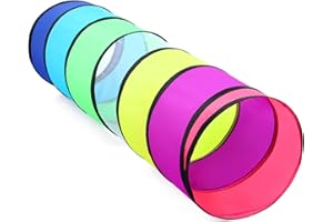 SANOBEAR Kids Play Tunnel Tent for Toddler, 6-ft Pop Up Crawl Tunnel Toy for Baby Children or Dog Cat Pets, Collapsible Gift for Boy Girl Indoor Outdoor Game (Play Tunnel with Mesh)