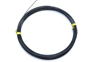 ESHAN Alambre de metal para manualidades, calibre 18, 1 mm, 10 m, aluminio anodizado negro, para hacer cuentas, manualidades, decoración de floristería, suministros