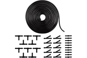 YIXISI Kit de Tuyau Essuie-Glace 4m avec 30 Pièces Raccord (Type Y I T), Lave-Glace Tuyau, Raccord de Pare-brise, Noir