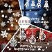 Produktbild Hommie Weihnachts Sticker 6 Stücke PVC Aufkleber enthält 136 Stücke Schneeflocke und Glocke Winter Dekoration