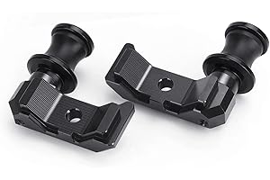 ‎MAD HORNETS Mad Hornets CNC Kettenspanner Block W/Schwinge Spools Schieber für Ya-ma-ha MT-07 FZ-07 2014-2018 Schwarz