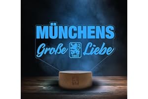 TSV 1860 München LED Lampe Licht ** MGL mit Holzsockel **