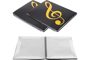 3 stycken A4-notmapp, 20 fickor/40 sidor notmapp, svart | CHUEN, Plastringpärm, presentationsmapp för musikblad, körmapp, konsert och undervisning