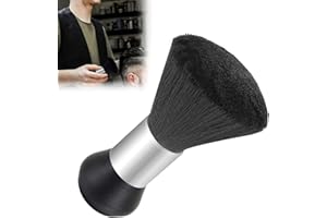 CIOMILIARO Cepillo de Cuello,Brocha de Peluquería,Cepillo Para Corte de Cabello,Barbero Salón Cepillo,Cepillo para Peluquería Tacto Suave(Negro)