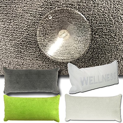 JEMIDI Badewannenkissen Relaxkissen Kissen Wellnesskissen Kissen Körnerkissen Badewannen Anthrazit - 3