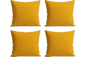 Home Sweet Home UK Outdoor Cushions Waterproof Filled 4 Pack 45x45cm With Invisible Zippered Outdoor Garden Cushions Waterproof 18"x18" With Cushion Covers For Living Room Garden Sofa Bedroom