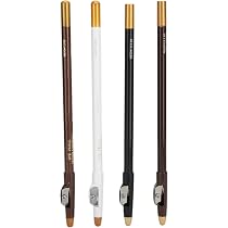 Ponhey Friseur-Bleistift Set – 12 Stifte Mit Spitzer & Lineal, Für Haaransatz, Bart & Augenbrauen