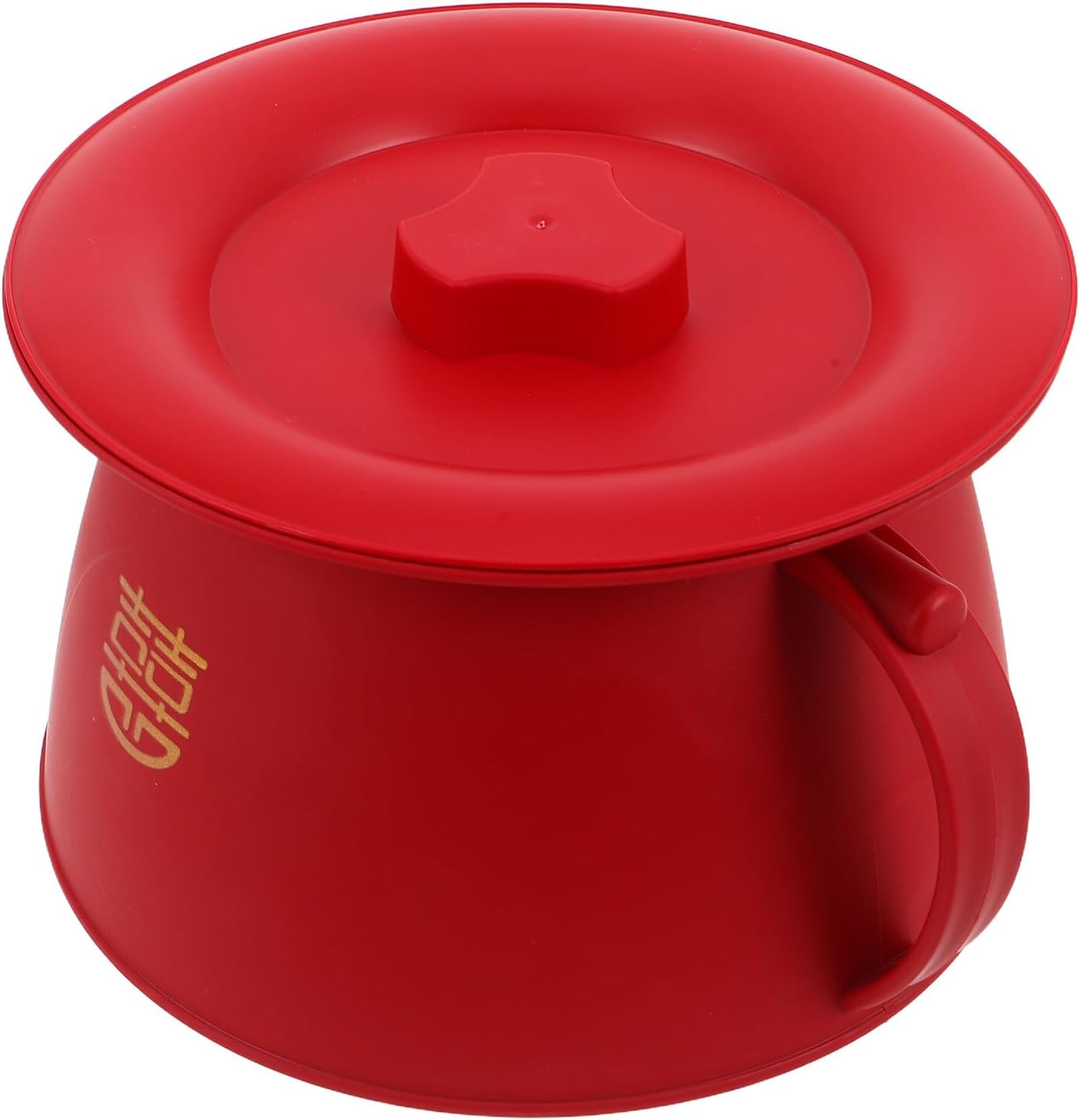 PAMINGONO Orinal Portátil para Pequeños Rojo de Plástico Pp, Bacinilla Ergonómica Estable para Entrenamiento de Baño y Uso en Viaje, Urinario Unisex para Bebés y Postrados en Cama