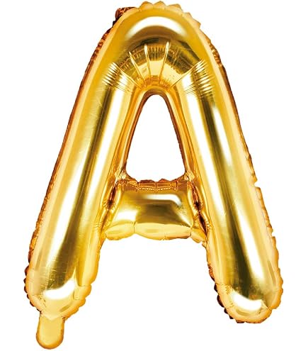 PartyDeco Folienballon Nummer 3 In Gold - Ca. 35 Cm, Für Geburtstag, Hochzeit, Jubiläum & Festliche Dekoration