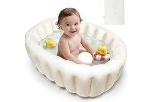 GLENMORE Bañera inflable para bebés, bañera plegable para niños de 0 a 12 meses, bañera inflable para recién nacidos para niños y niñas