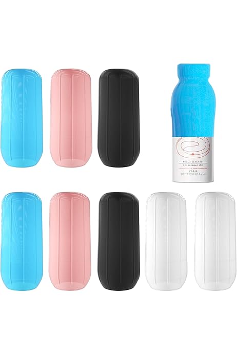10 Manicotti In Silicone Per Bottiglie Da Viaggio - Copribottiglie Antigoccia, Per Toeletta - Foto 10