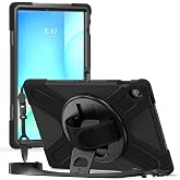 Elfia Samsung Galaxy Tab S10 FE Plus SM-X620 X626B ile Uyumlu Kılıf Silikon Ayarlanabilir Standlı Darbe Korumalı Askılı Tank 