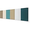 SILENT4® Lot de 6 absorbeurs acoustiques muraux de 114x72x5cm en non-tissé acoustique pour pièces jusqu'à 30 m², montage velcro et à vis, acoustique améliorée prouvée par panneaux acoustiques