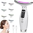 Neck Face Massager, Necomi Face Sculpting tool Multi-Function Face Massager with 7 Color Modes,45±5°C Heat, for Anti-aging, Firming Skin and Neck Lifting