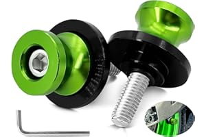 KALEXION Soporte de caballete M8 Bobbins Moto para Kawasaki – Soporte de motocicleta Soporte de montaje Bobbins para Kawasaki Z900/Z1000/Z650/ER6N, accesorios para rueda de mortor, color verde (2 unidades)
