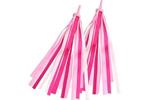 VNDKGN 1Pair Bike Streamers,Micro Bike Scooter Ribbons Tassels for Girls Accessories Kids,Bicycle Grips Ribbon Decorations for Children Girls Boys Easy Installation Bike's Handlebars Rainbow beauty Accessory