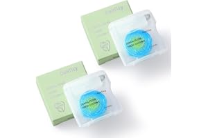 DANTICY Kokosnuss-Öl infundiert gewebte Zahnseide, Deep Clean Natural Vegetable Waxed Floss, Extra Wide Cleaning and Slides Smoothly & Easily, PFAS Free | Coconut Flavored (33 Yds x 2 Unit)