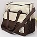 5PCS Practical Mummy Baby Diaper Bag Baby Changing Mat Multifunctional Set Brown