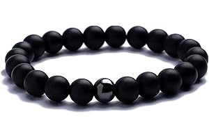 Alton of Sweden Premium Bracelet for Men, Pearl Bracelet for Men with Gemstones and Stainless Steel Pearl, Exclusive Jewellery Box, Great Gift Idea, Handmade