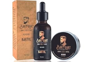 BARTZART SHABO BartZart beard care set made of high-quality beard oil and natural beard wax, premium beard set for daily beard care I beard care set for men