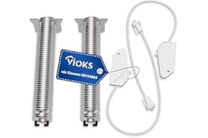 ‎VIOKS VIOKS Türscharnier Feder Set Ersatz für 00754869 Türfeder Siemens Geschirrspüler Schwarz mit Seilzug - Viva Balay Neff Bosch Feder Geschirrspüler