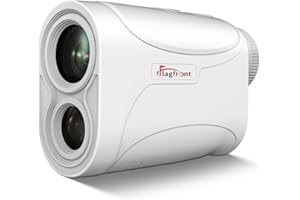 FLAGFRONT Range Finder Golf Rangefinder with Slope, 1200 Yards Golf Range Finder, 6X Magnification, Flag Locking Vibration, Must Accessories for Golfer