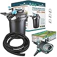 AllPondSolutions Pressurised Koi Fish Pond Filter Complete Kit with Pond Pump and UV Steriliser Light All in one - Ponds Up to 12000 litres - PFC-12000-KIT