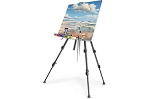 Dhouse Aluminium Staffelei 50-167cm Atelierstaffelei verstellbare Standstaffelei Feldstaffelei,mit Tasche Für Leinwand Poster Hochzeit Skizzieren Male, für Kinder und Erwachsene