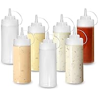 matana - 8 Stück Soßenspender Squeeze Flasche - BPA-frei, 340 ml