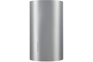 Cookology 35cm Cylinder Island Cooker Hood, Ceiling Mounted Extractor Fan (Stainless Steel)