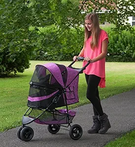 Pet Gear No-Zip Special Edition 3 Wheel Pet Stroller for Cats/Dogs, Zipperless Entry, Easy One-Hand Fold, Removable Liner