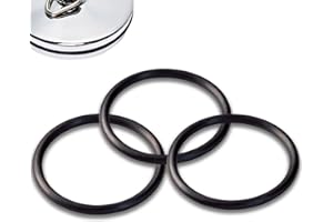 XIANSINI 3 Pcs 38mm Bath Plug Seal O-Rings Seal Rubber Replacement O-Ring Gaskets for Pop-Up Basin Drain Bath Plug Rubber Bathroom Basin Universal Spare Seals Sink Strainer Washers