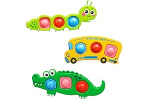 WORUIB Plane Toys for 1 Year Old, Fidget Toys for Toddlers, Baby Travel toys for Airplane, Sensory Development for 12-36 Months Old, 3 Pack Spinning toys