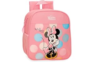 Disney Zaino per bambini, zaino scolastico, in poliestere, tasche laterali, spallacci larghi regolabili, maniglia superiore per appenderlo, con targhetta identificativa per il nome, sistema Magic Fix.