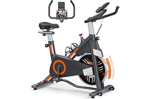 HOMETRO Cyclette da Casa Magnetica con Resistenza Regolabile, Schermo LCD e Ruote per Spostamento Facile, Silenziosa e Stabile, Capacità Fino a 150kg, Ideale per Esercizio a Casa