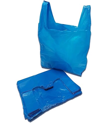 Medium Candy Stripe Vest Carrier Bags - - Plastic Carrier Bags - View #9