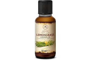 Eterisk Citrongräsolja 50 ml - Cymbopogon Flexuosus - Naturlig Doftolja - för Diffuser och Aromalampa - Bastu - Hem & Rum - Aromaterapi - Fräsch Doft - Luftfräschare