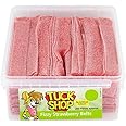 ( 200s Pack ) Tuck Shop Fizzy Strawberry Belts 200 Pieces 1.3kg