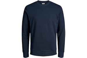 Jack & Jones Hombre Básico Knit Crew Cuello Slim Fit Cotton Comfort Suéter