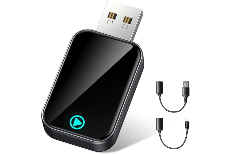 Alltotive S2 Mini Wireless CarPlay Adapter for iPhone - Convert Wired to Wireless CarPlay, Plug and Play, Supports USB and Type-C, Compatible with iPhone iOS 10+ & 2016+ Cars (Black)