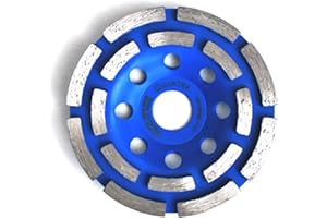 QUANTEX Diamant-Schleiftopf 115mm. Diamant-Schleifscheibe doppelreihig mit 22,23mm Standardbohrung geeignet für alle Winkelschleifer, Betonfräse etc. Universal für Beton, Naturstein, Estrich
