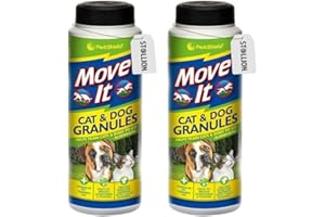 St@llion PestShield Move It Lot de 2 granulés répulsifs pour chiens et chats | Traitement sans cruauté dissuasif pour chat et chien | Granules de jardin non toxiques pour chien et chat 240 g