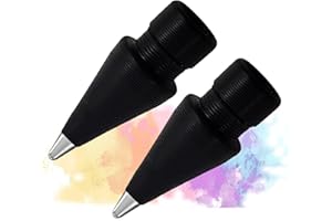 REEYEAR Realistische stiftähnliche Bleistiftspitzen mit feiner Spitze, kompatibel mit Apple Pencil 2. 1. Generation, 2er-Pack feine Spitzen Paperfeel I pad Pro Pen 1. 2. Generation, Notiznehmer, Schwarz