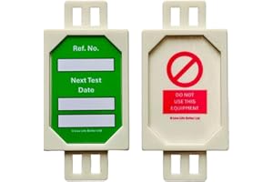 LIVE LIFE BETTER LIVELIFEBETTER® Equipment Testing Mini Tag and Insert - Durable Polypropylene (PP) Tags - Pack of 20 Holders and 40 Inserts