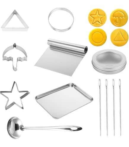 Corea Game - Set di 7 formine per biscotti in acciaio inox, per