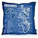 Produktbild VOID Dualshock Controller Blaupause Kissenbezug Kissenhülle Outdoor Indoor PS gamepad konsole, Kissen Größe:60 x 60 cm