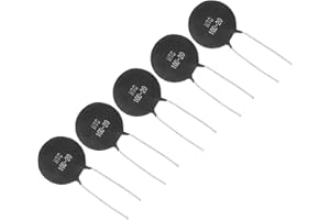 PATIKIL NTC Thermistoren Widerstände 5Stk 10 Ohm NTC10D-20 Hochempfindlicher Strombegrenzer Temperatursensor für Messung Temperatur Schwarz